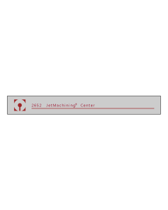 OMAX 2652 Catcher Tank Label