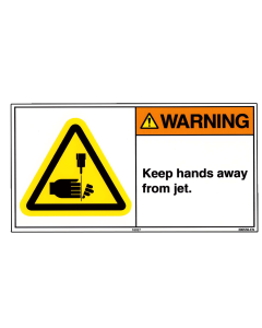 Warning Label Keep Hands Away from Jet