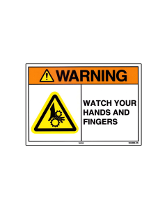 Warning Label Watch Your Hands and Fingers